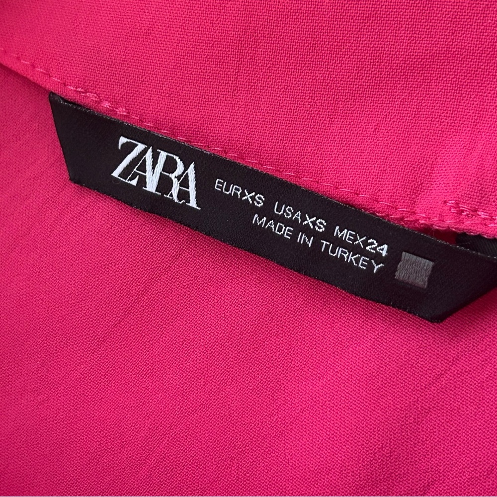 Zara Midi Skirt with Buckle Fuchsia Pink Size XS - Picture 9 of 14